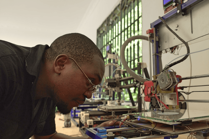 Valerian works at SticLab in Dar es Salaam, Tanzania.