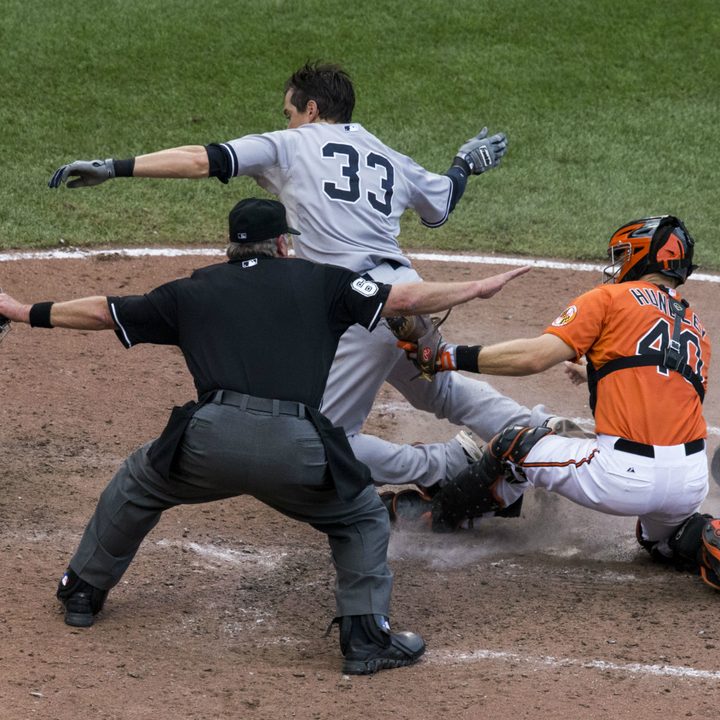 The Yankees score on the Baltimore Orioles, but good luck watching it out of market.