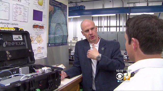 Verbeck with the latest spectrometer