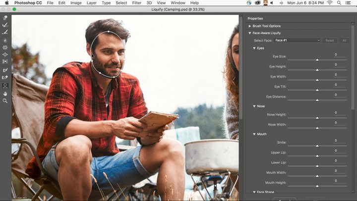 According to Adobe, Photoshop's new Face-Aware Liquify is "an easy way to create artistic effects with facial features using the Liquify Tool while keeping the face in proportion."