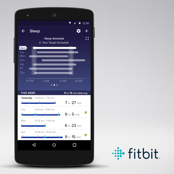 fitbit sleep goals schedule android tracking
