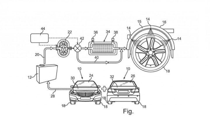 Daimler Water Spraying patent