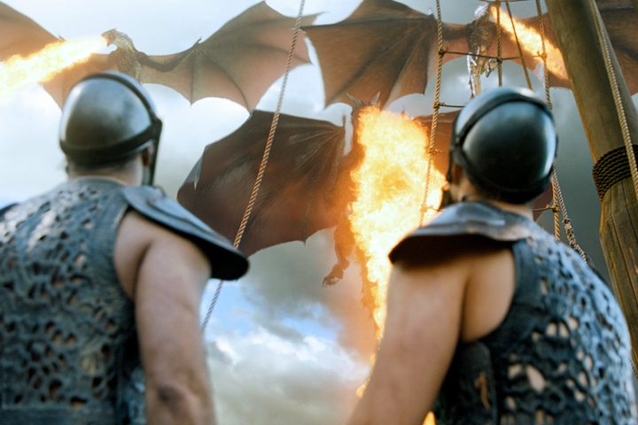dragons burning ships whoa