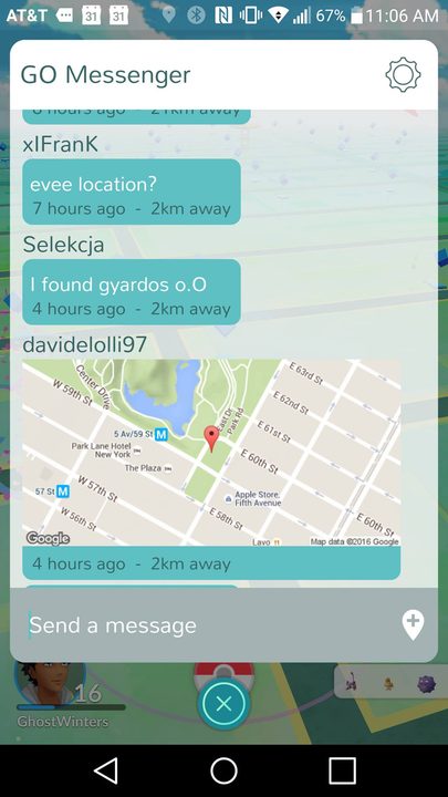 Messenger for Pokemon Go