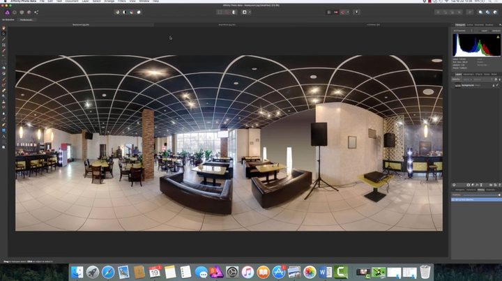 A look at the new 360 degree photo editing features in Affinity Photo 1.5