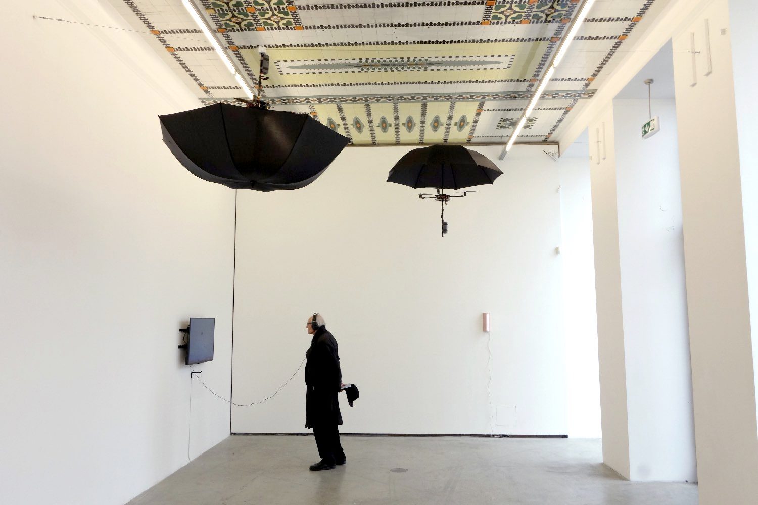 umbrella drones exhibition at the angewandte innovation lab  vienna