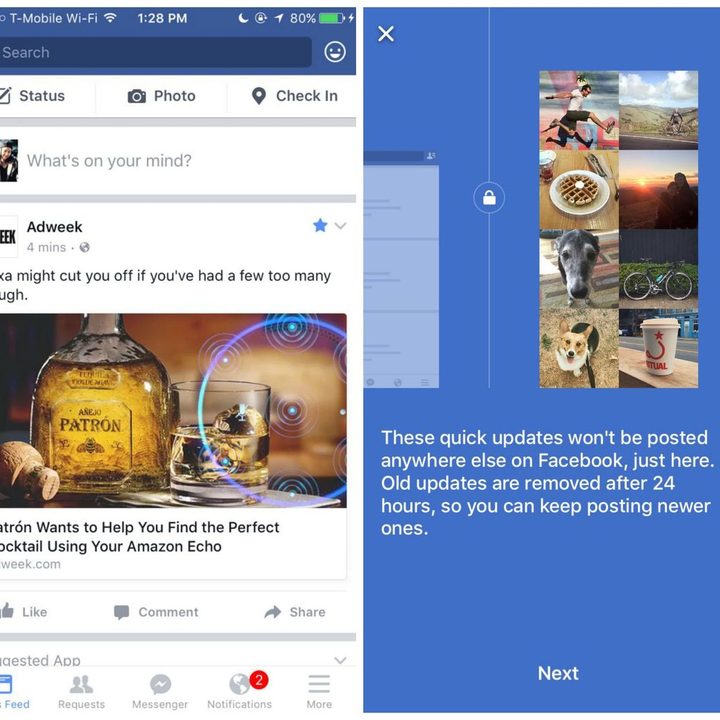 facebook snapchat test messaging