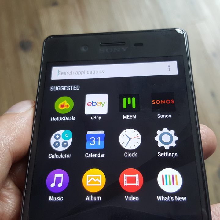Xperia X Search apps