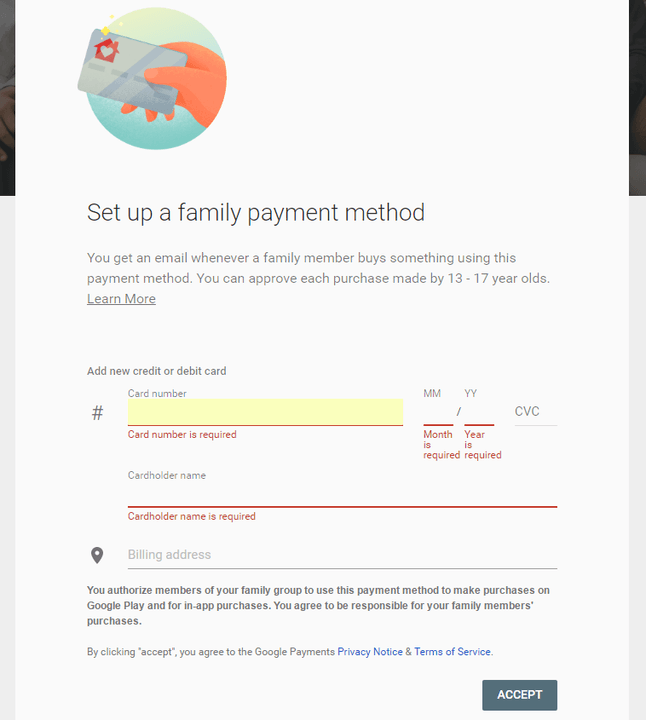 family credit card