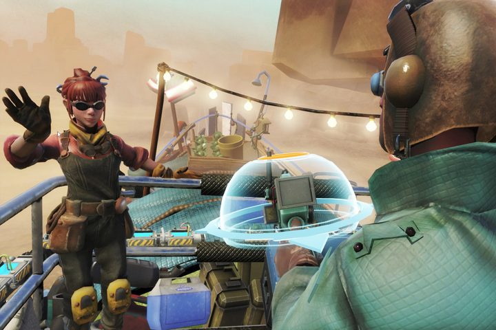 Hover Junkers you physically walk around your ship, but you control its motion with a multi-tool.
