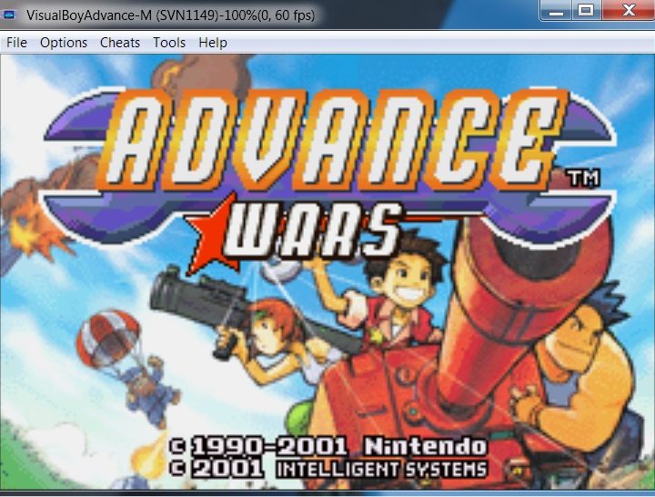 Advance Wars on Gameboy Advance.