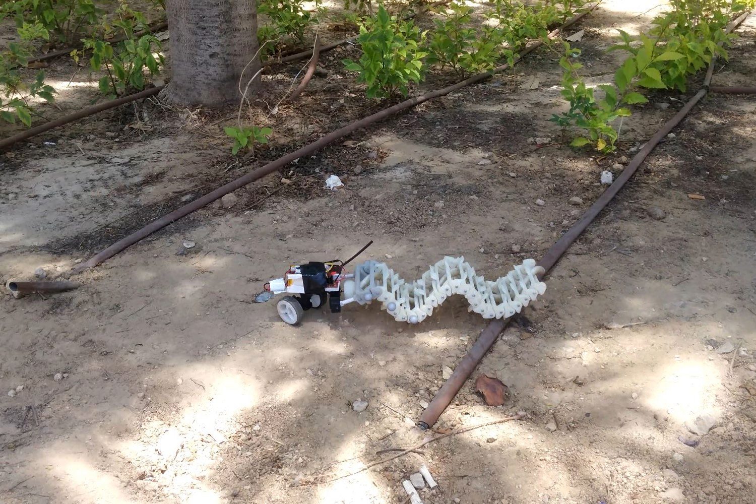 worm robot locomotion on sand 2