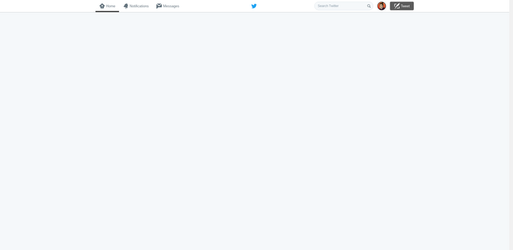 An awkwardly empty Twitterfeed.