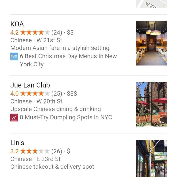 google search critic reviews restaurants