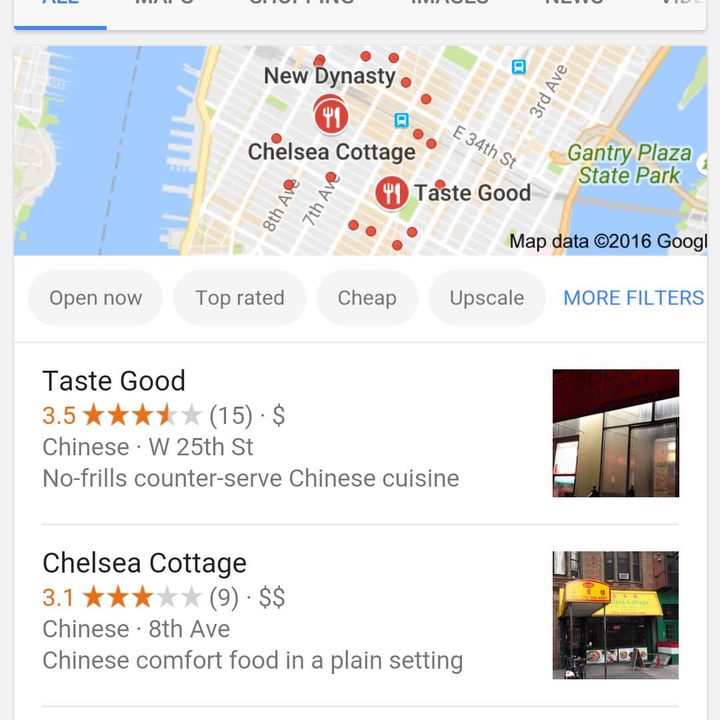 google search critic reviews restaurants