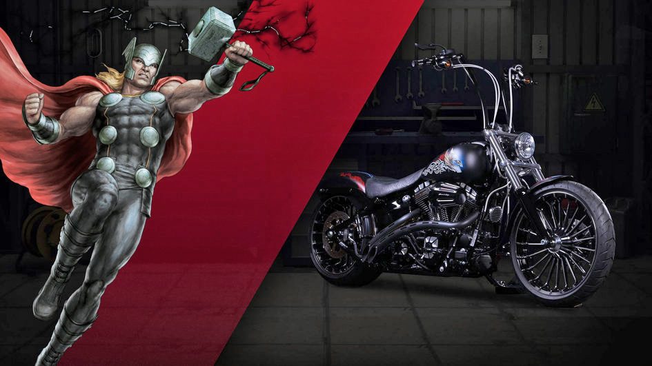 harley davidson marvel superhero custom bikes thor bike