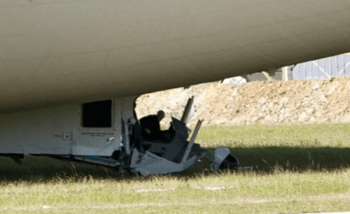 Airlander cockpit damage.