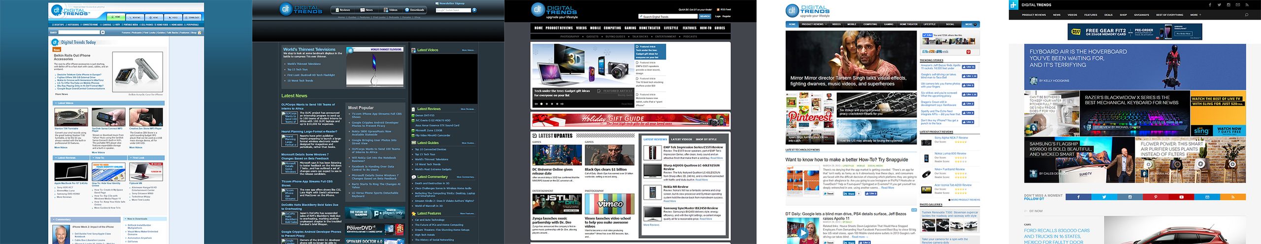 Digital Trend Site Design Timeline