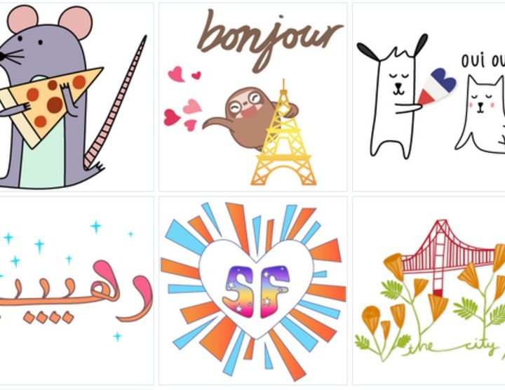 A selection of Snapchat's new Geostickers