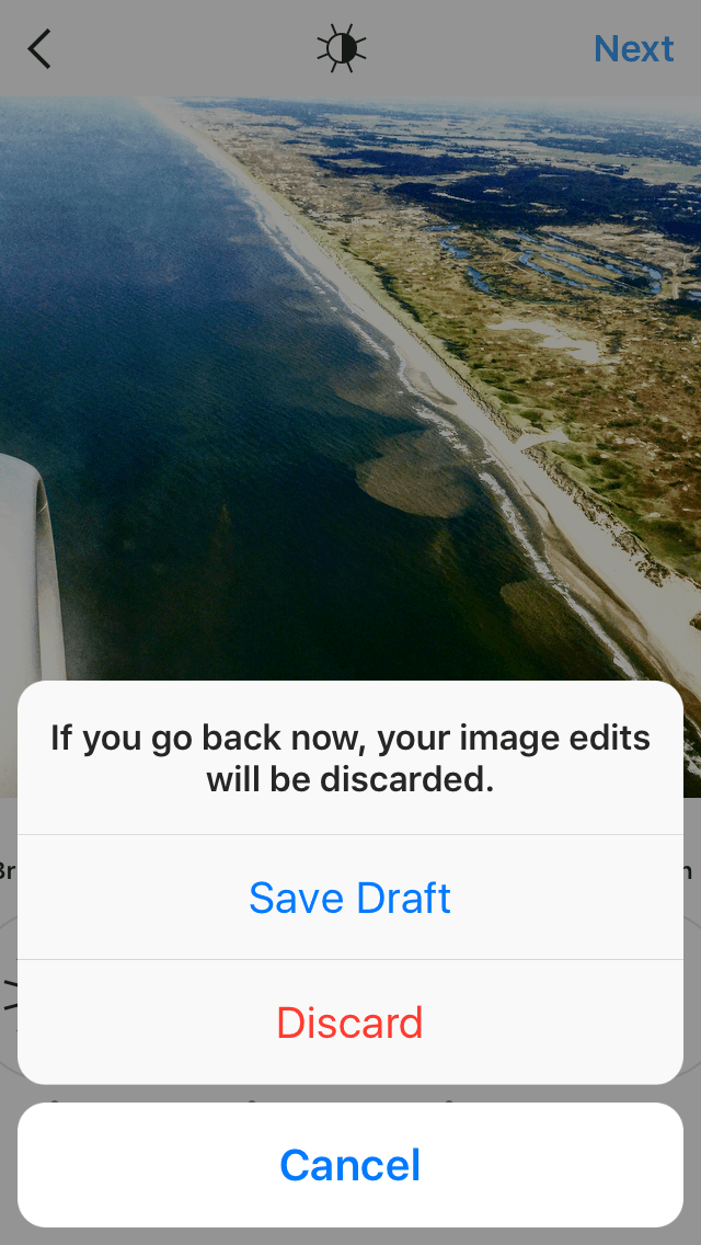 instagram save draft