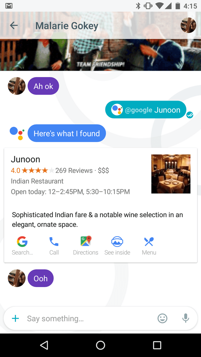 Google Allo Screenshot