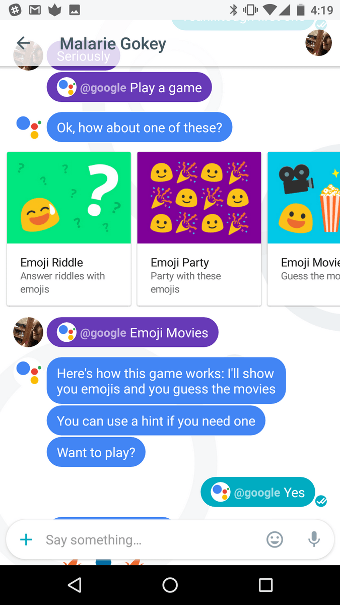 Google Allo Screenshot