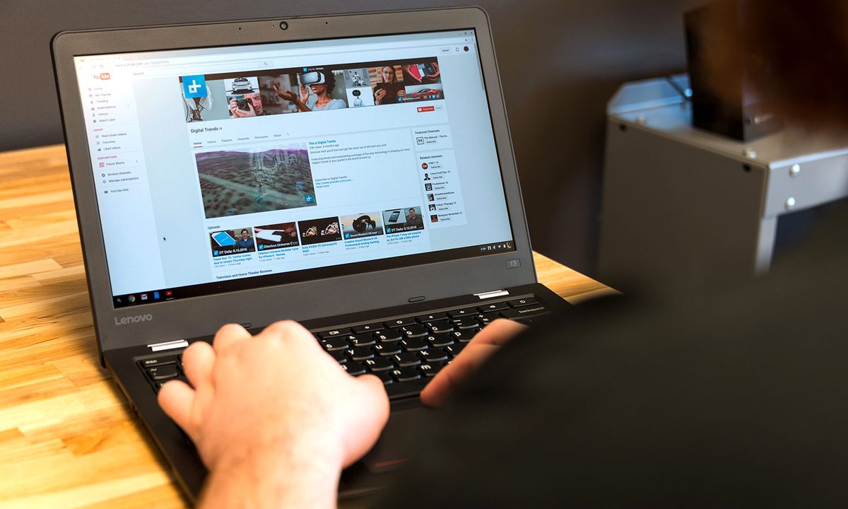 A person using the Lenovo Thinkpad-13 Chromebook.