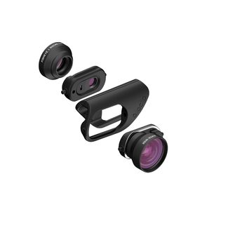 olloclip's newly designed mobile photography lens sets for iPhone 7 and 7 Plus feature new premium multi-element optics, the new Connect(TM) interchangeable lens system and an innovative hinged lens base keeping the lens flush with the camera for improved optical performance while allowing compatibility with most screen protectors. This new design delivers premium optics in the simplest, quickest and most versatile mobile lens system ever created. (PRNewsFoto/olloclip)