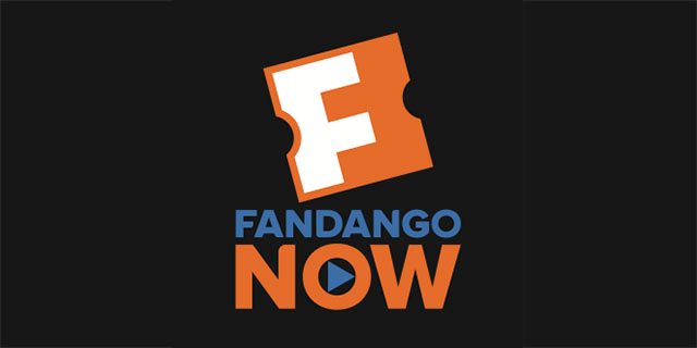 FandangoNOW logo on a black background.