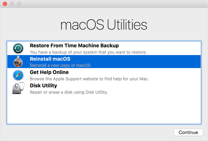 MacOS Reinstall