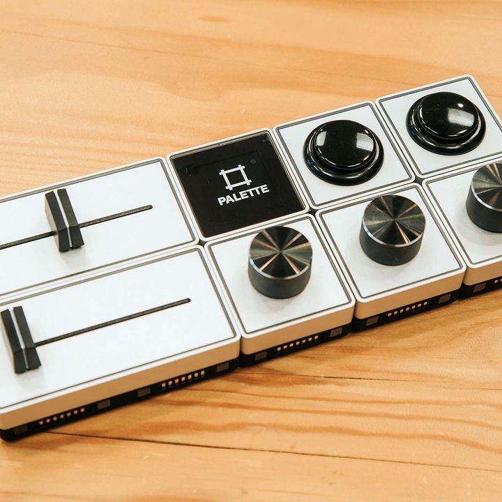 palette hands on sliders dial