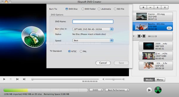 Save As DVD Disc