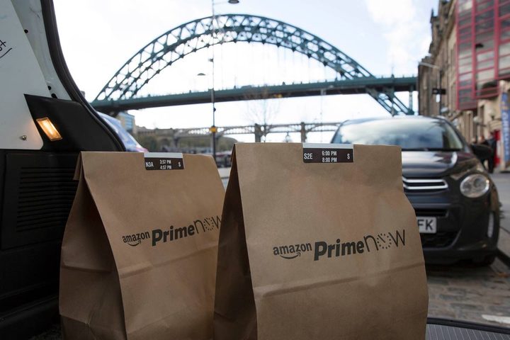 Amazon prime now groceries.