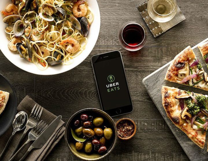 uber-eats delivers food.
