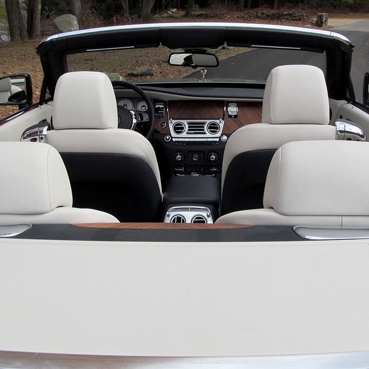 2016 rolls royce dawn review interior from back
