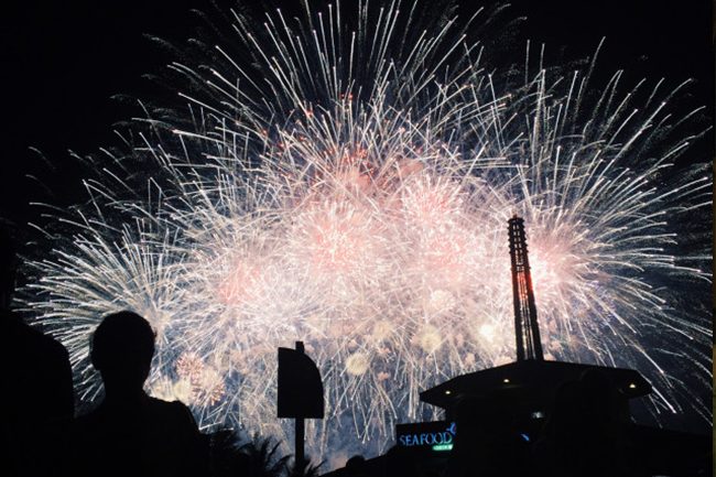 Flickr user Karla captured these fireworks with an iPhone 6, "processed with VSCOcam with g3 preset."