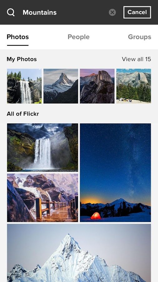 how to share photos on android flickr 2