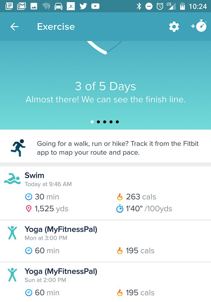 fitbit flex 2 review post swimming reading with pace