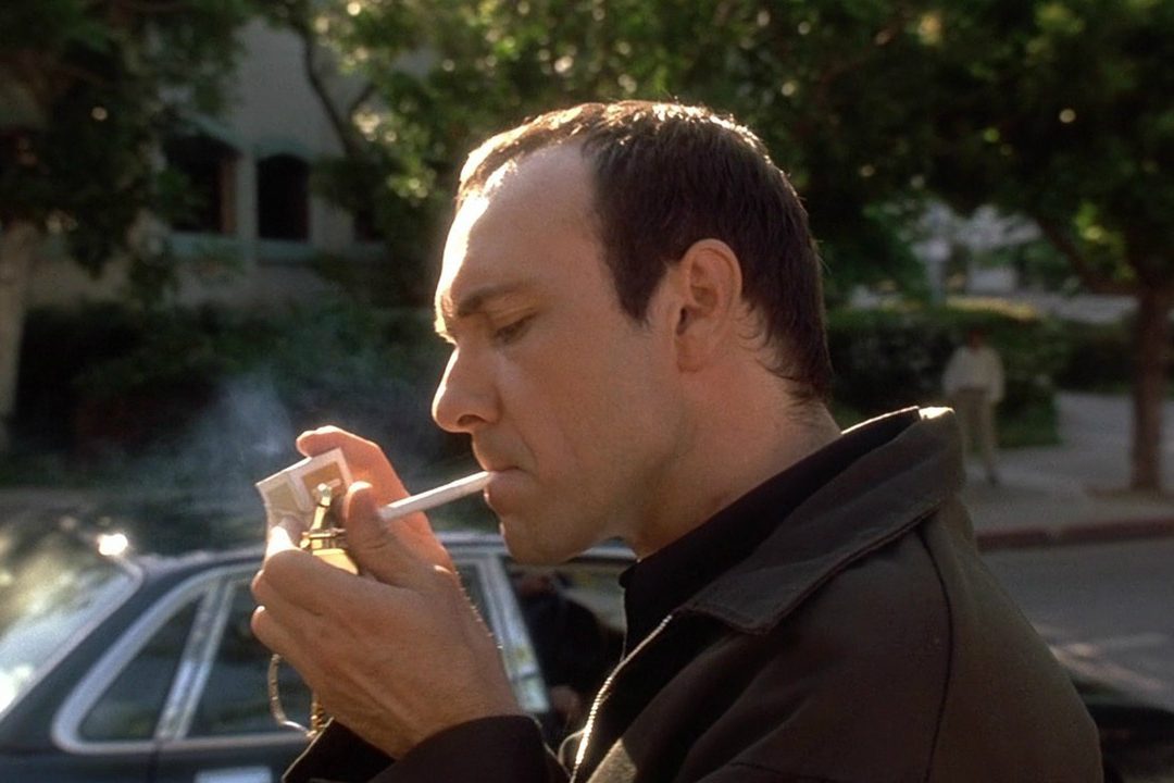 Kevin Spacey lighting a cigarette in The Usual Suspects.