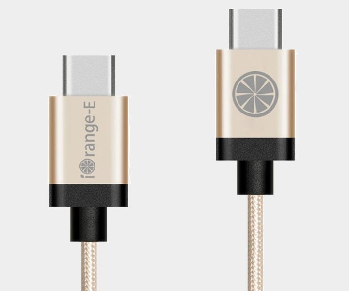 A close-up look of a USB-C cable.