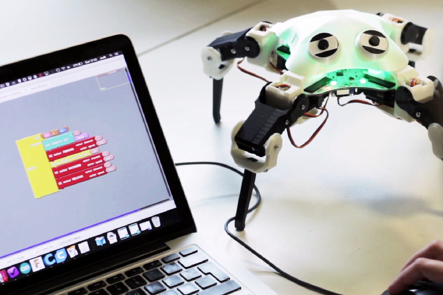 quadbot robot kickstarter image 6 and coding