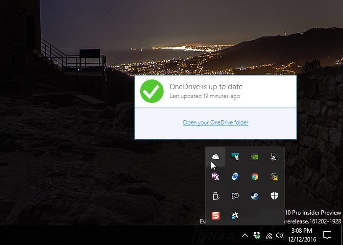 Old style OneNote flyout.