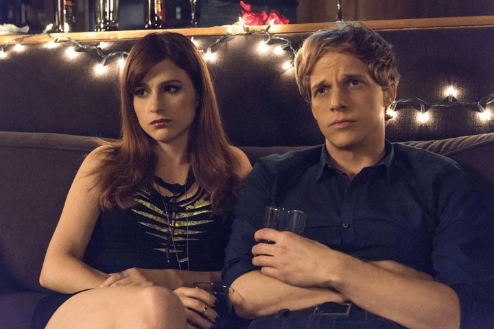 Aya Cash and Chris Geere in You're the Worst.