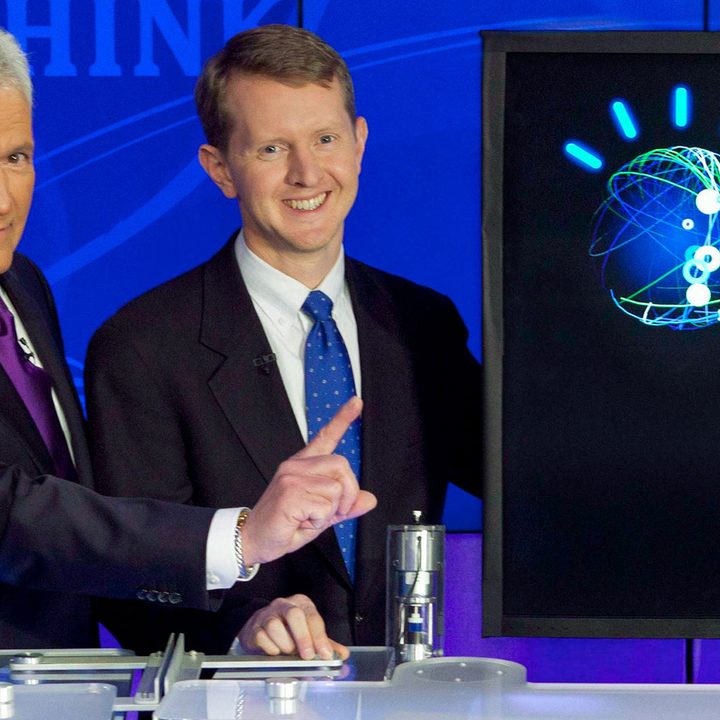 Jeopardy! as hosted by the late Alex Trebek.