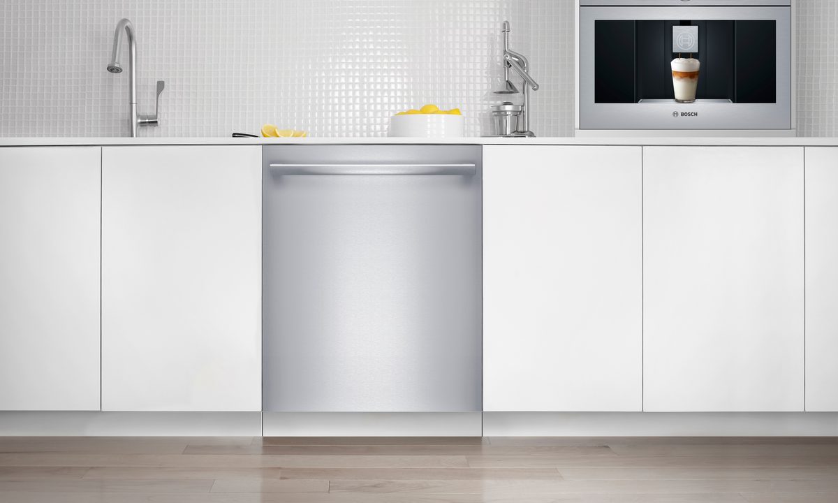 A Bosch dishwasher in the kitchen.
