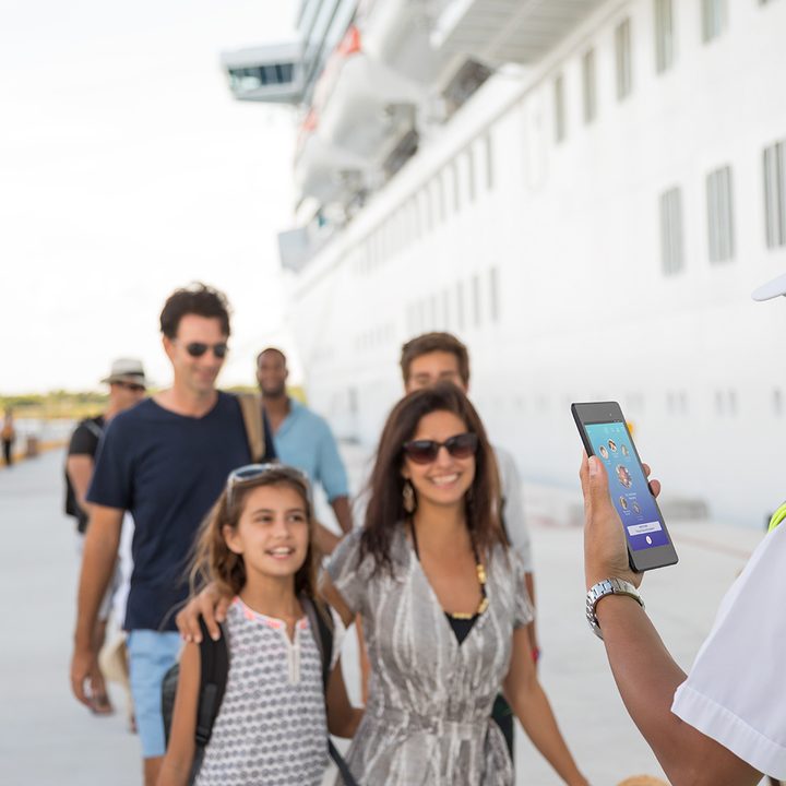 carnival ocean medallion how it works guest embarking onto the ship