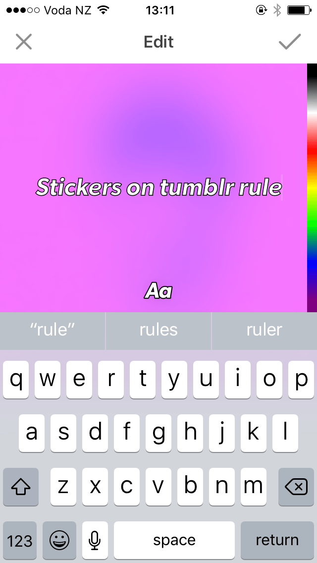 tumblr app stickers filters text