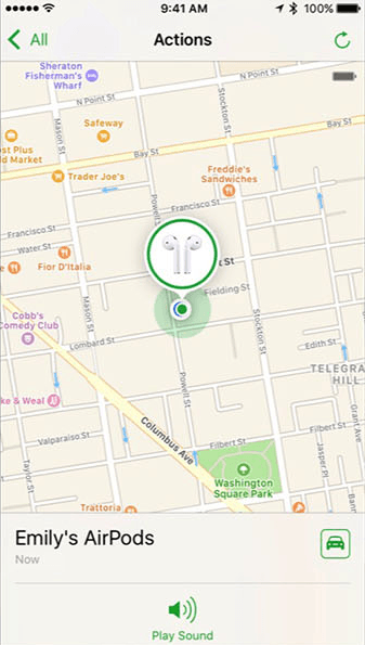 find my airpods ios iphone app screen 2
