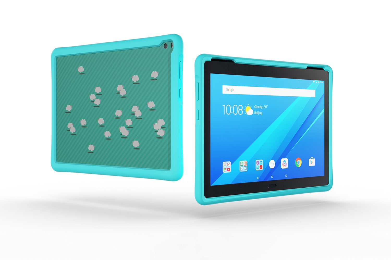 lenovo mwc refresh yoga miix flex tab4 07 plus 10inch with kids bumper blue hero front facing right black