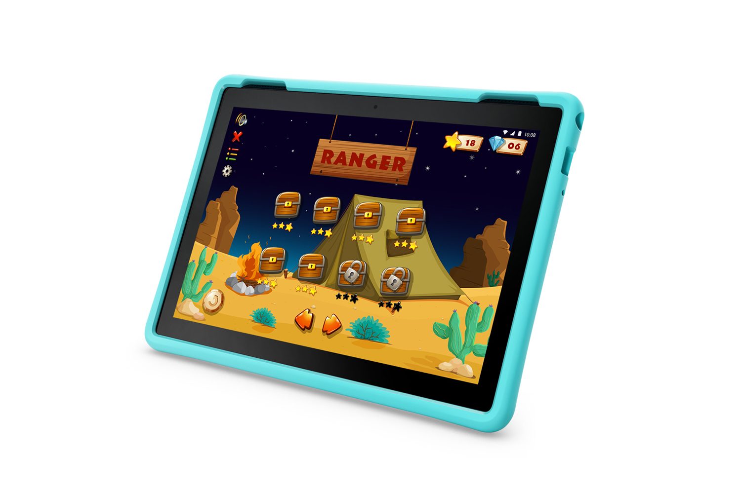 lenovo mwc refresh yoga miix flex tab4 09 hd 10inch with kids bumper blue hero front facing left wifi black